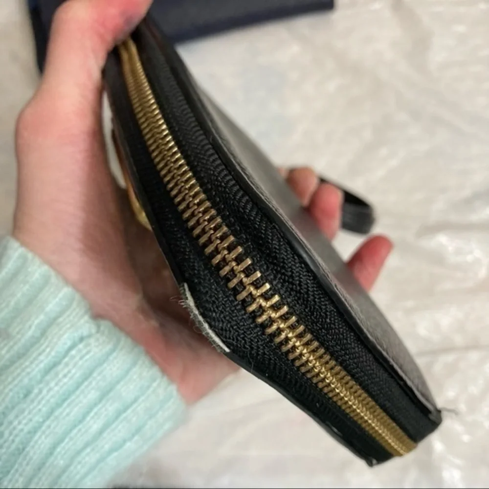Marc by Marc jacobs black leather wristlet wallet